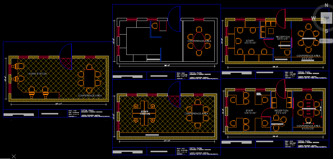 Modern office layout dwg - Cadbull